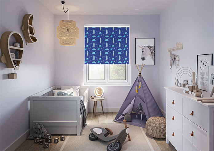 Blast Off, Blue Comet - Twist&Fit Roller Blind - Image 8